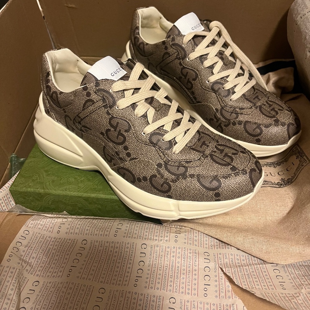 Gucci python sneakers, 100 beige
